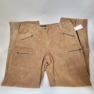 Context, Genuine Leather Women's Suede Pants. Size 16